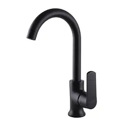 Змішувач для кухні Globus Lux Laguna GLA-0203SL-10-BB Чорний матовий