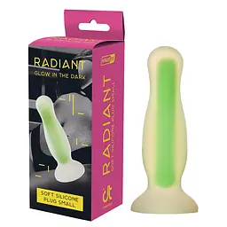 Анальна пробка Radiant Glow In The Dark Small 11 см (зелений) - мініатюра 6
