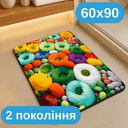 Килимок у ванну 60×90 см — вологопоглинаюче покриття з матеріалу другого покоління, абсорбуючий антиковзкий KT9000327 - мініатюра 2