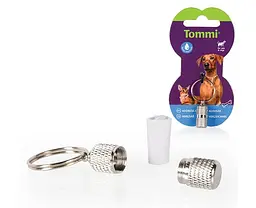 Адресатник для собак та котів Tommi металевий silver 2.5 см