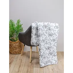 Покривало стьобане Home Line Печворк суцвіття 210x240 см біле (177321) - мініатюра 2