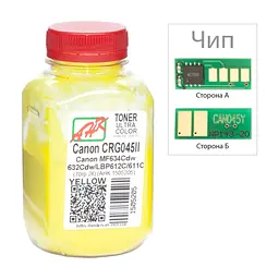 Тонер Canon MF610/630 70г Yellow +chip AHK (1505209) - мініатюра 2