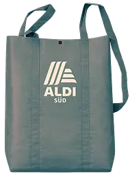 Сумка-рюкзак Aldi легка складна шопер 48х38 см Сіра - мініатюра 3
