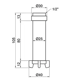Фільтруючий картридж Thermo Alliance Standart 1/2"х3/4" для самопромивного фільтра SF127FW1520 - мініатюра 3
