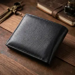 Чоловічий гаманець-затиск з натуральної шкіри ST Leather 22460 чорний - мініатюра 3