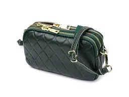 Шкіряна сумка на три відділення для жінок Vintage 19х12х6,5 см sum0027599