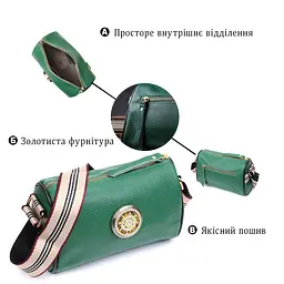 Жіноча сумка з оригінальною прикрасою з натуральної шкіри Vintage 21,5х14х9,5 см sum0029023 - мініатюра 4