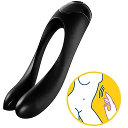 Вібратор на палець Satisfyer Candy Cane Black - мініатюра 5