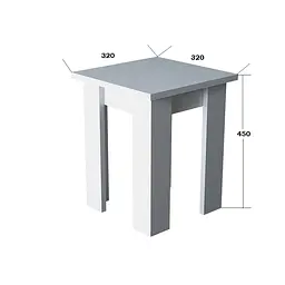 Табурет Gamma Style Білий 2шт (320x320x450) - мініатюра 2