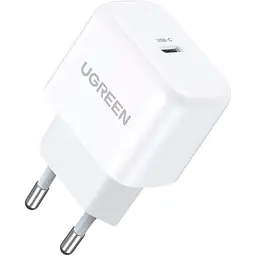 Мережевий зарядний пристрій Ugreen CD241 USB Type-C 20W Mini PD PD3.0 Fast Charger 3A White (10220) [99275] - мініатюра 2