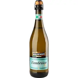 Вино ігристе Marengo Lambrusco Bianco біле напівсолодке 8% 0.75 л