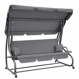 Садова гойдалка 230см до 350кг 4P Garden Comfort чотиримісна, розкладна, з подушками та підстаканниками