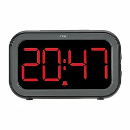 Будильник цифровий TFA LCD-LED BINGO HYBRID чорний 132x41x81 мм (60204801) - мініатюра 2