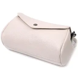 Шкіряна сумка з трикутним клапаном Vintage 22255 біла - мініатюра 7