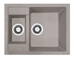 Кухонна мийка Adamant DUPLEX terra 610x495x200 мм, з додатковою чашею 61 см - мініатюра 1