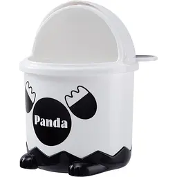 Відро для сміття MBM My Home настільне з кришкою 1.2 л біле (BIN-07 1,2L WHITE) - мініатюра 2