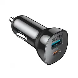 Автомобільний зарядний пристрій Choetech (1USB Type C; 1USB) 38W PD3.0 QC3.0 Black (TC0005) - мініатюра 4