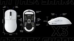 Миша Attack Shark X3 Wireless (AS-6972792470801-R) Red (G-000004017) - мініатюра 5