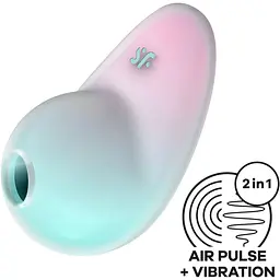 Вакуумний стимулятор з вібрацією Satisfyer Pixie Dust Mint/Pink - мініатюра 2