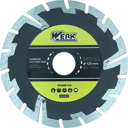 Диск діамантовий по бетону Werk Segment глибокий різ - 125х22.23 мм (142547)