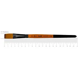 Пензель синтетика плоска FLAME 1368F №14 коротка ручка Rosa