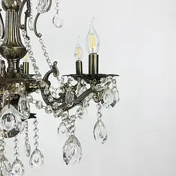 Підвісна кришталева люстра Crystal Life у бронзовому корпусі на 6 ламп Line.F 11549/6 - мініатюра 3
