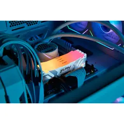 Модуль пам'яті для комп'ютера DDR5 48GB (2x24GB) 8000 MHz Renegade RGB White/Silver Kingston Fury (ex.HyperX) (KF580C38RWAK2-48) - мініатюра 7