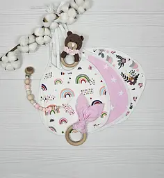 Букет з пелюшок для немовлят a.l.babybox Зірки Біло-рожевий (BU 18311500) - мініатюра 13