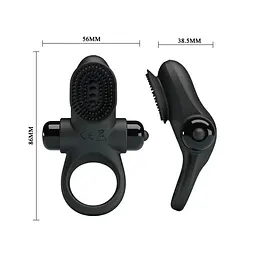 Ерекційне кільце Pretty Love Vibrant Penis Ring II 8.6 см чорний - мініатюра 6