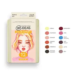 Набір олівців кольорових 99IDEAS "Color Expert" 12 кольорів, People Set, металева коробка, 99CE-12PEOP - мініатюра 3