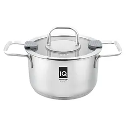 Каструля IQ Be Creative 24 см 5.8 л з кришкою срібляста (IQ-2050-24)