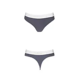Спортивні трусики-стрінги Passion PS007 PANTIES M, dark grey - мініатюра 4