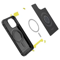 Чохол Spigen Rugged Armor (MagFit) Matte Black для iPhone 15 Pro (ACS06703) - мініатюра 5