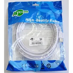 Кабель ATcom USB 2.0 AM/BM 5m 2ferrite white (10109) - мініатюра 3