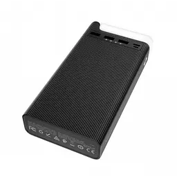 Повербанк зовнішній акумулятор Power bank із вбудованою лампою 30000mAh чорний HOCO J62 - мініатюра 4