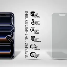 Плівка захисна Armorstandart hydrogel Anti-spy Apple iPhone 17 Pro (ARM86180) - миниатюра 2
