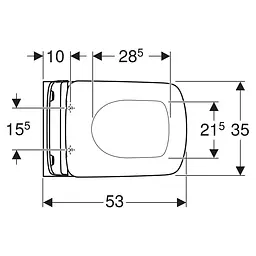Унітаз підвісний Geberit Selnova Square Rimfree 501.961.00.1 з сидінням Soft Close Click2Clean, Білий - мініатюра 4