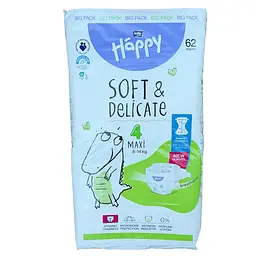 Підгузки Bella Baby Happy Soft Delicate 4 Maxi (8 - 14 кг), 62 шт