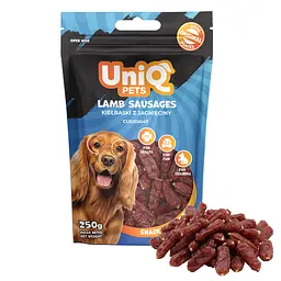 Ласощі для собак UniQ PETS Сосиски з баранини 250 г