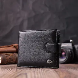Чоловічий шкіряний портмоне ST Leather 12,2х10,3х2 см acs0028312 - мініатюра 7
