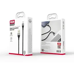 Кабель XO NB188 USB A - Lightning 2.4 A 1 м чорний - мініатюра 2