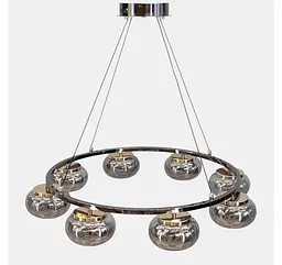 Світлодіодна люстра підвісна Artlight LQ7125-8 з вісьма графітовими плафонами, 50W - мініатюра 2