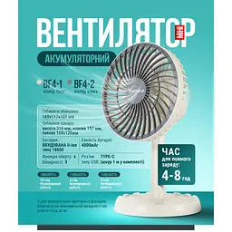 Вентилятор акумуляторний Sturmax BF4-1 - мініатюра 4