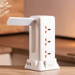 Мережевий фільтр-подовжувач TOWER 9 розеток LED-лампа 3USB + 1PD 2,8 метра Yiwu HP-5-5 - мініатюра 3