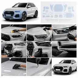 Антигравійна захисна бронеплівка за лекалами для Audi Q5 FY facelift 2021-2024 - повний кузов - мініатюра 2