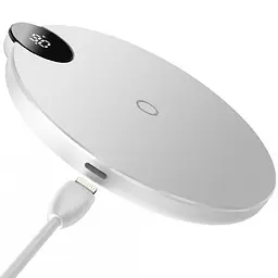 Бездротовий зарядний пристрій Baseus LED Display Wireless Charger 10W WXSX-02 White