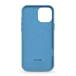 Силиконовый чехол для Apple iPhone 16 Pro Max, ICON2 Case, голубой, противоударный, панель, защита всего корпуса, матовая поверхность Soft Touch, выступает над дисплеем, совместим с защитными стеклами и пленками, с микрофиброй, ArmorStandart (ARM79643) - мініатюра 2