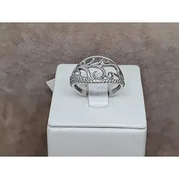 Срібне кільце Агні АРОМАТ з фіанітами. 1179/1Р-CZ 18 - мініатюра 5