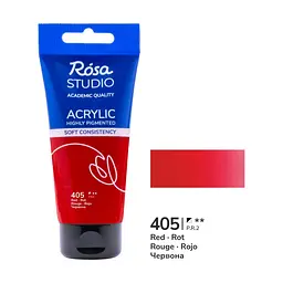 Фарба акрилова Червона (405) 75 мл ROSA Studio (4823098510857)