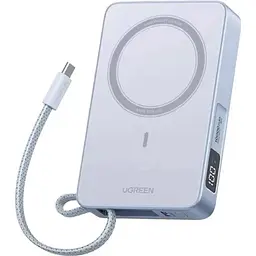 Магнітний павербанк Ugreen з бездротовою MagSafe зарядкою блакитний 30W 10000 мАч - мініатюра 2